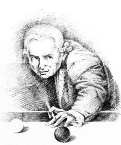 Portrait of Kant. Pen drawing. М. Басьюл
