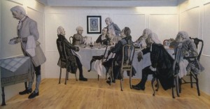 The scene from life: Kant and his guests at the dinner